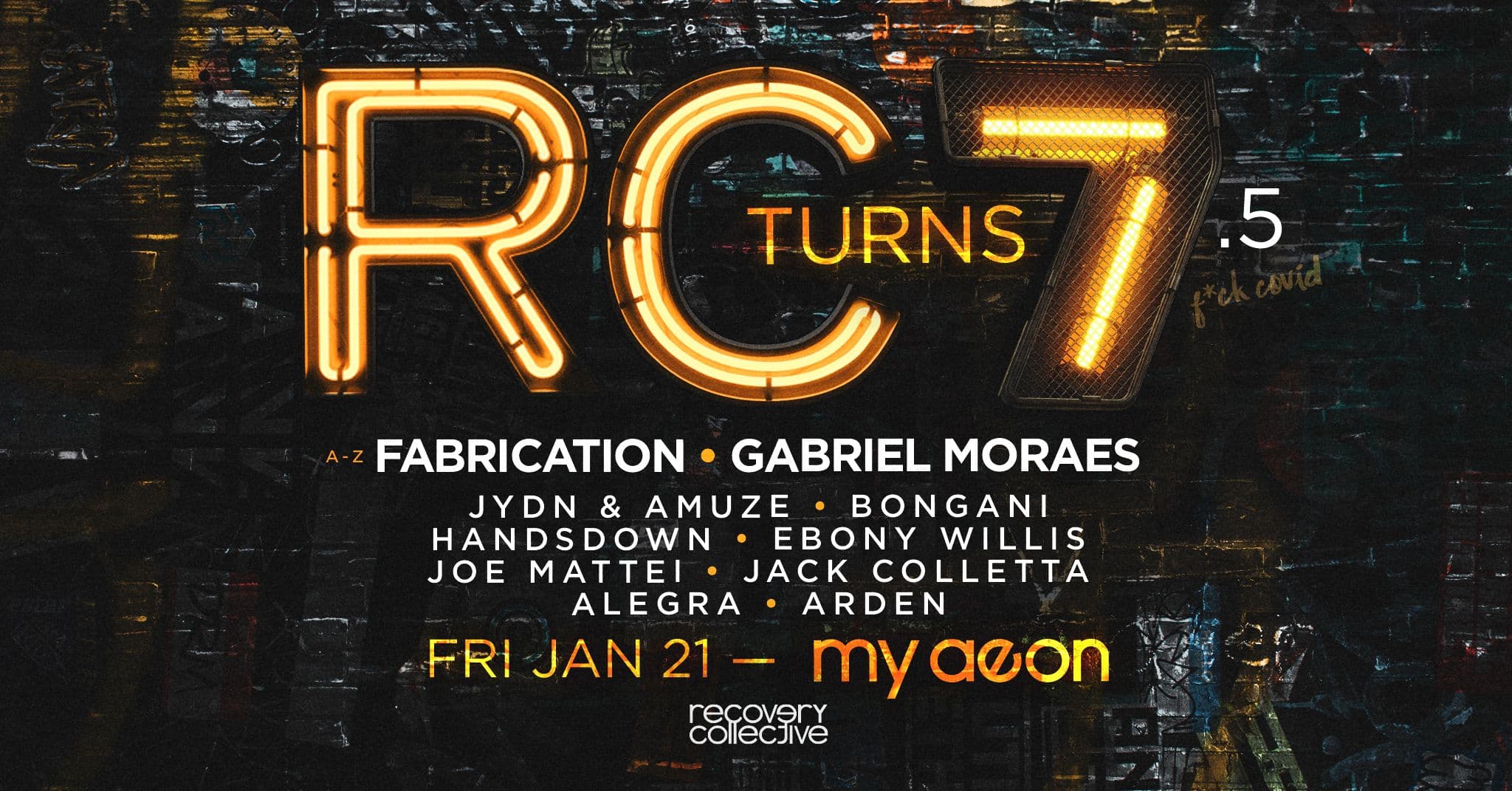 Poster for 7.5 Years of Recovery Collective