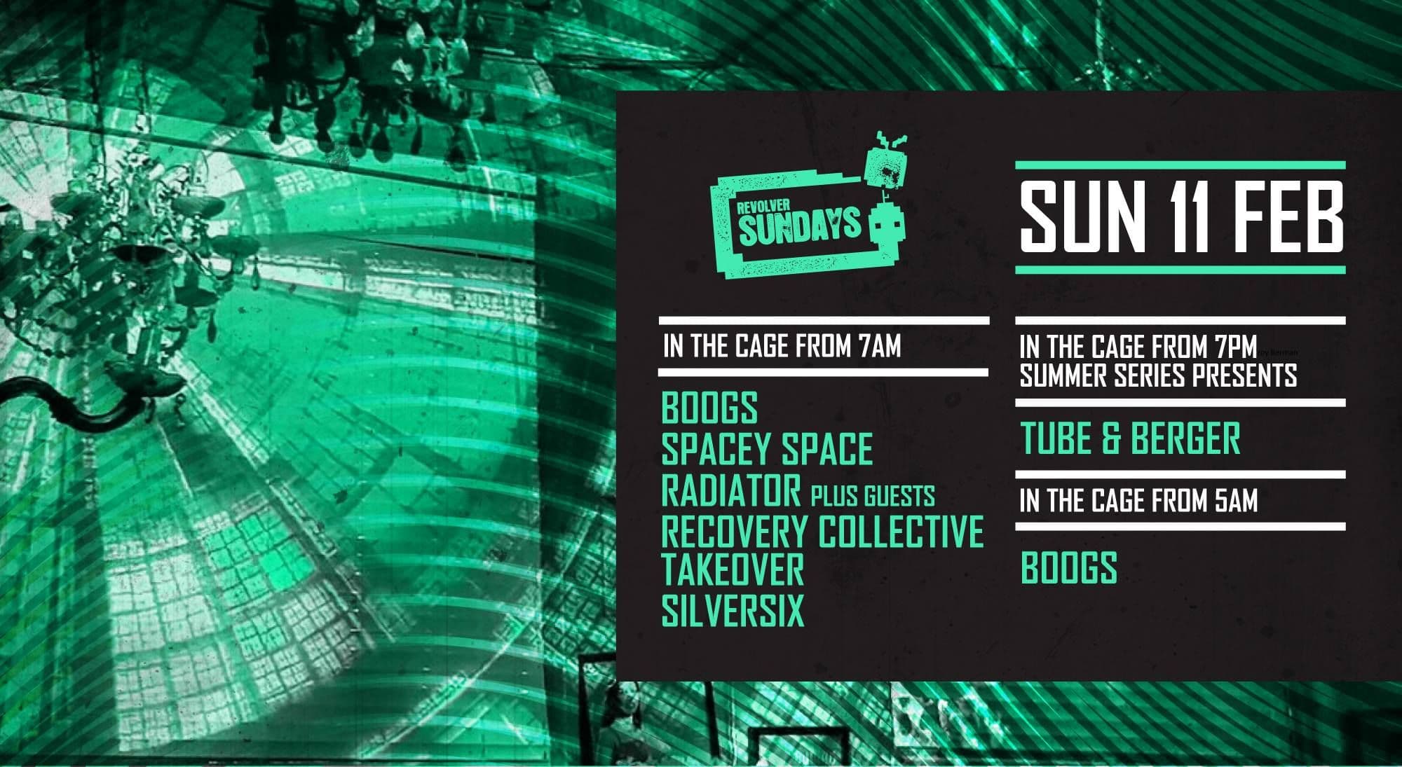 Poster for Recovery Collective Hijack Revolver Sundays