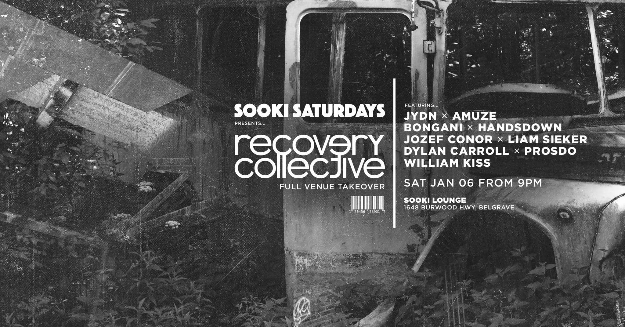 Poster for Sooki Saturdays - Recovery Collective Takeover (Full Venue)