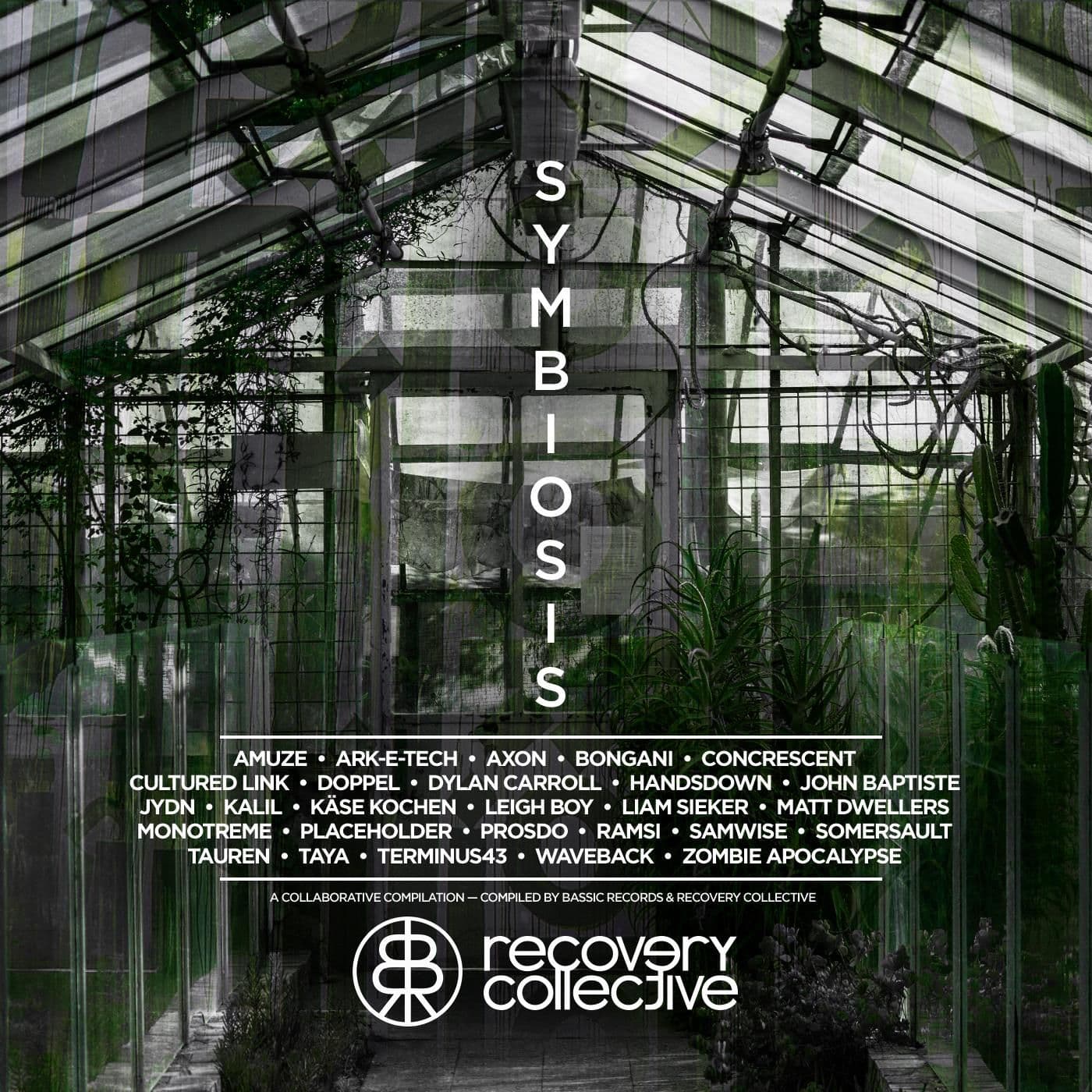 Poster for Symbiosis VA Release • Bassic Records x Recovery Collective