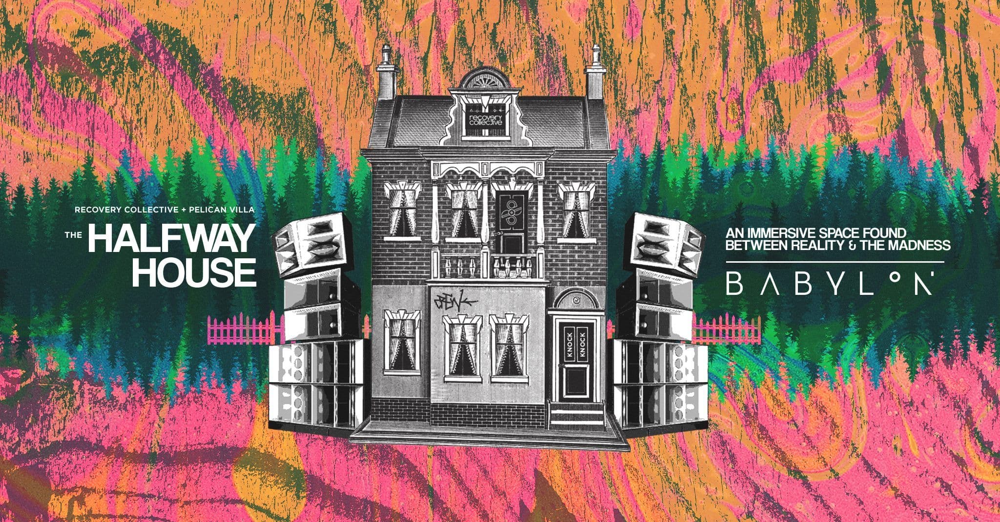 Poster for Recovery Collective at Babylon Festival, 2018