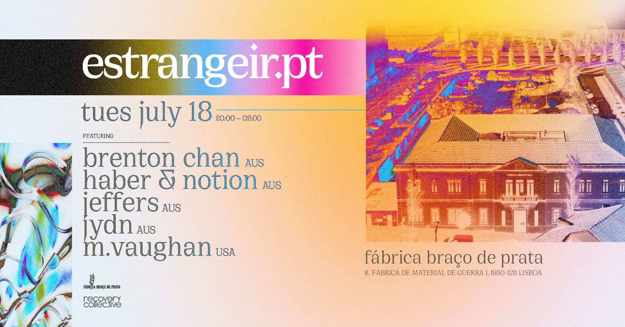 Poster for ESTRANGEIR — Fábrica Braço de Prata