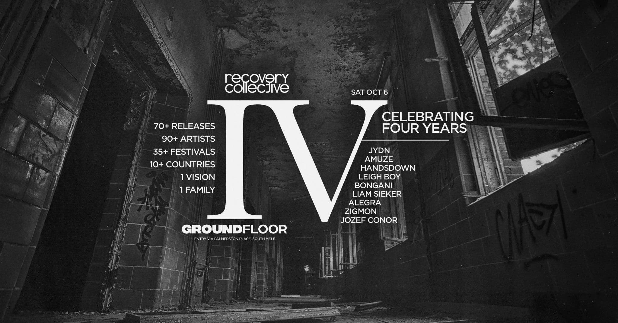 Poster for Recovery Collective – Celebrating Four Years