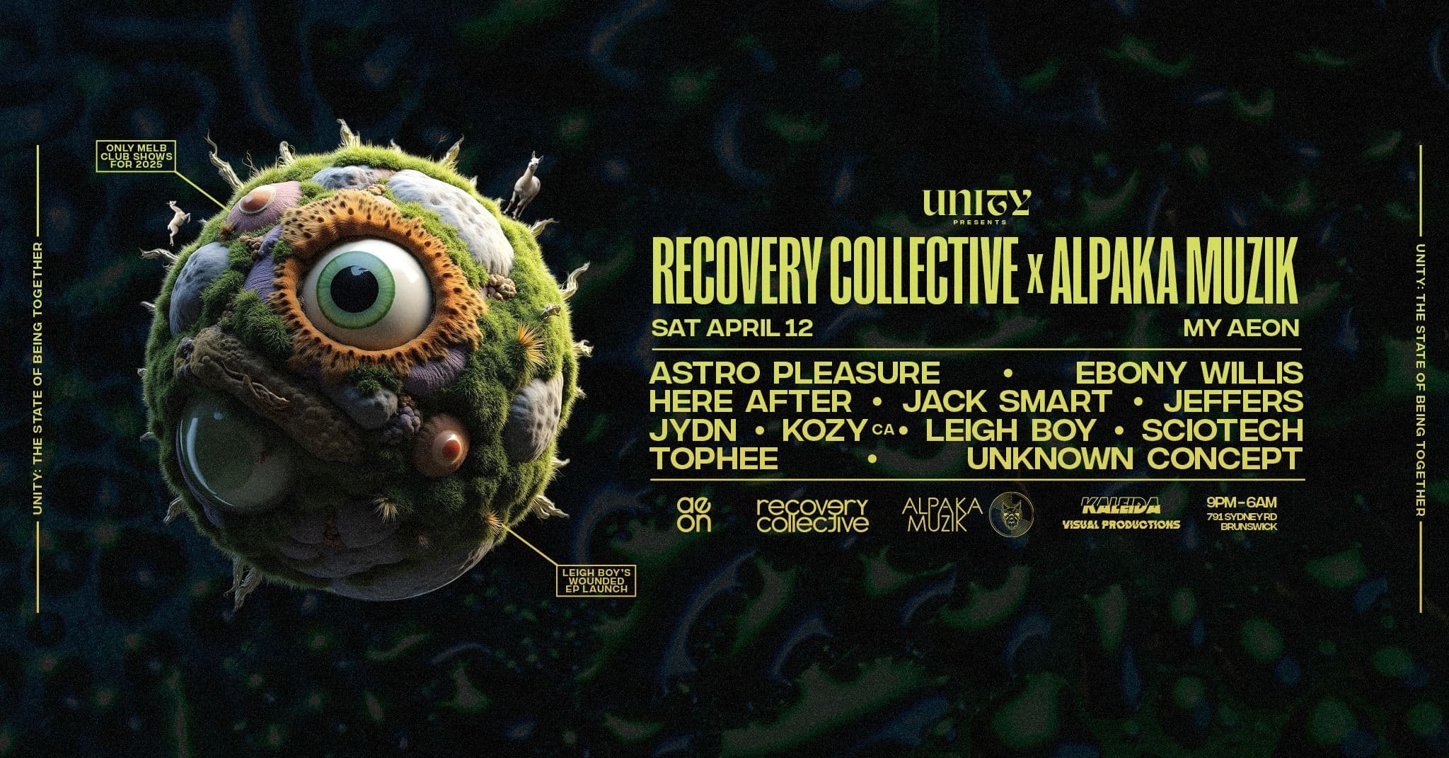 Poster for Recovery Collective x AlpaKa MuziK Showcase 2025